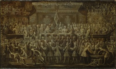 Preußisches Krönungsdinner für Friedrich I., 1701 von Johann Friedrich Wentzel